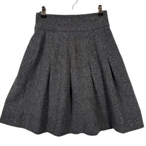 Rag & Bone 100% Wool Tweed Mini Skirt Charcoal Confetti Side Zipper Size 25 (XS)